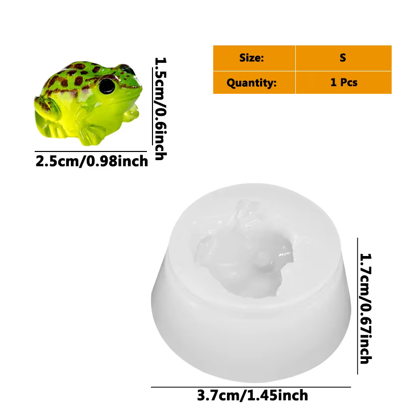 Moule en silicone pour résine en forme de mini grenouille, moules de moulage en époxy 3D pour grenou