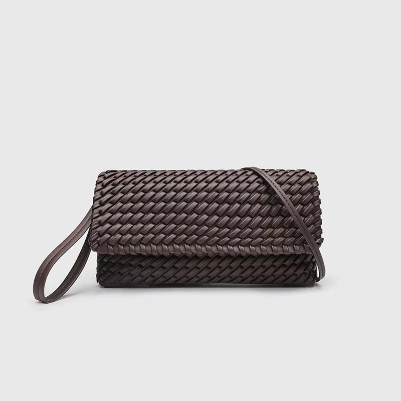 Nouveau Sac à Bandoulière Tressé Za – Sensation Luxe, Rabat Simple, Polyvalent, Léger, Artistique, S