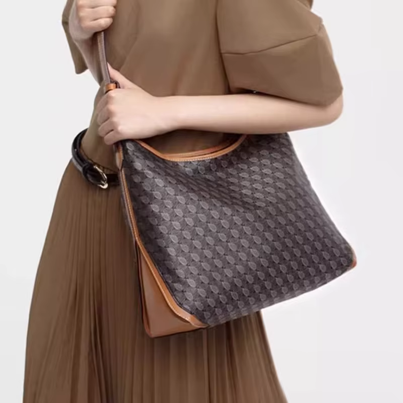 Sac Hobo tendance pour femmes, sac à bandoulière avec broderie géométrique, sac à main à vieille fle