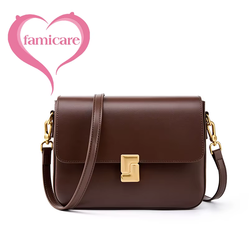 Sac à main décontracté en croûte de cuir pour femmes, sac sous les bras pour dames, sac à bandoulièr