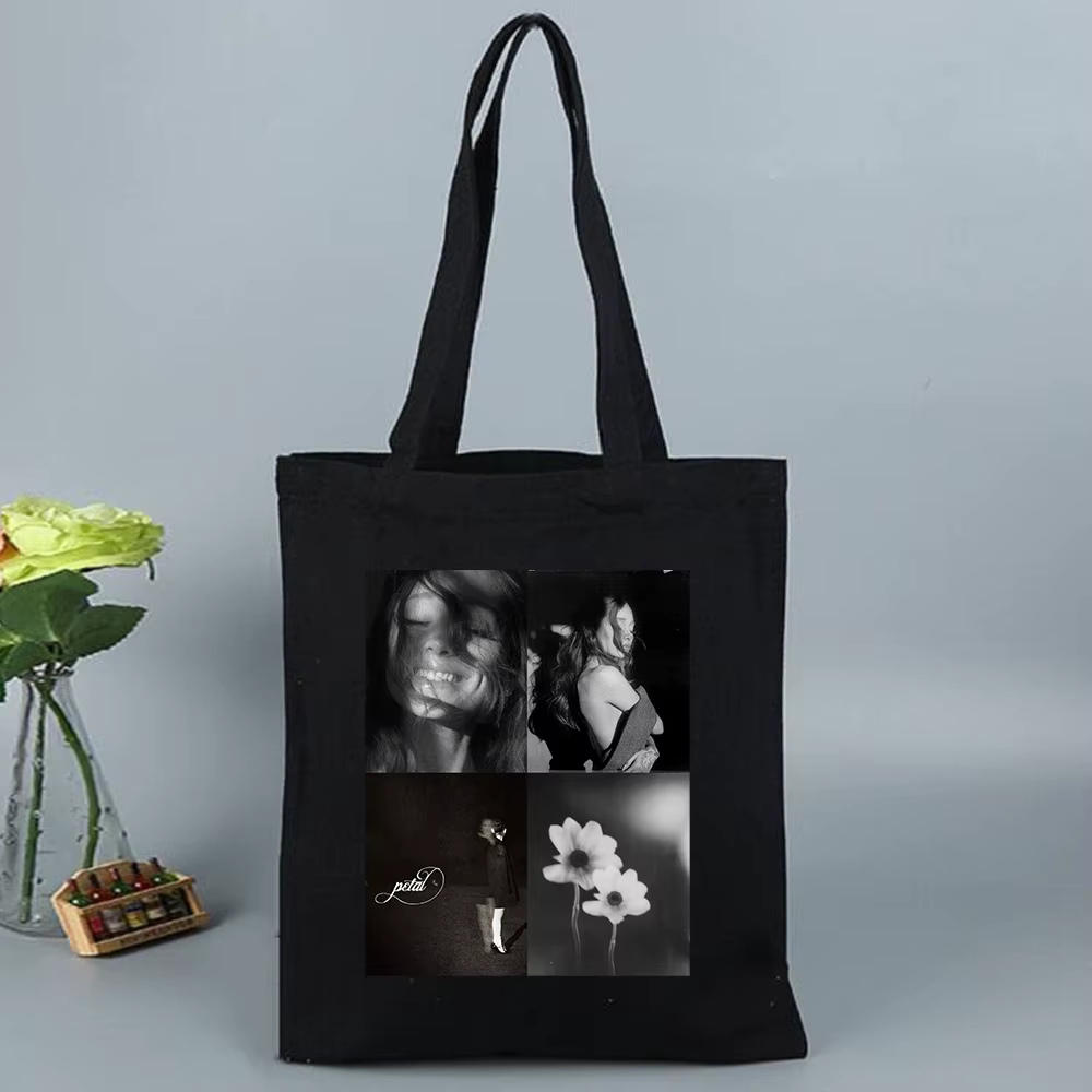 Sac de shopping en toile pour femmes Ariana Grande Petal Merch 2026, sac à main en toile pour filles