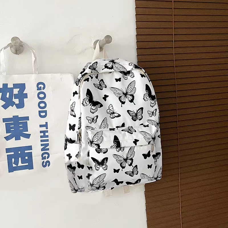 Mode papillon modèle coréen femmes sac à dos étudiant sac à dos pour l'école livre stockage et organ