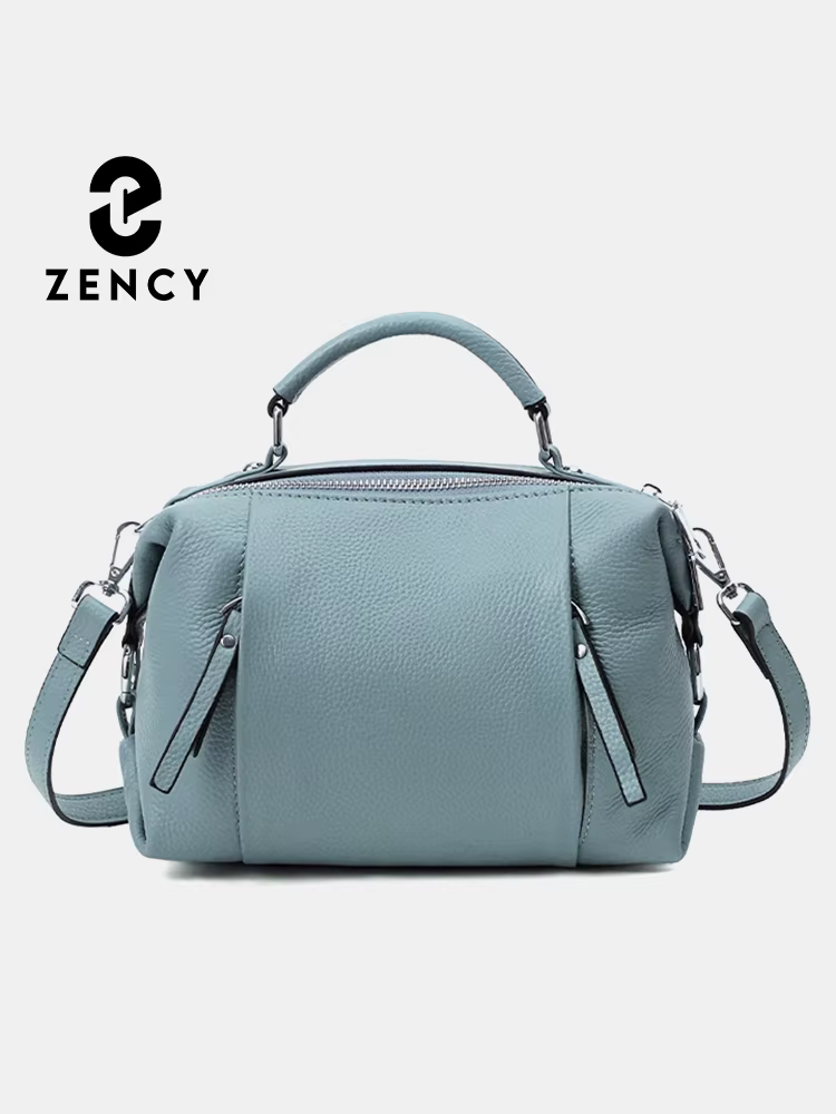 Zency – sac en cuir véritable pour femmes, fourre-tout Simple de haute qualité, petit sac à main Vin