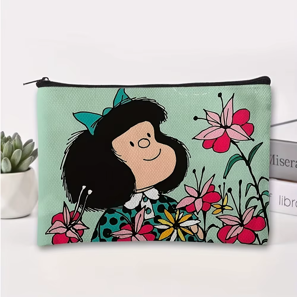 Un sac à cosmétiques de personnage de bande dessinée Mafalda – jolie pochette multifonctionnelle à f