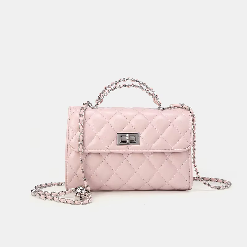 Sac bandoulière classique à motif quadrillé pour femme, sac à main polyvalent brodé, style frais et 