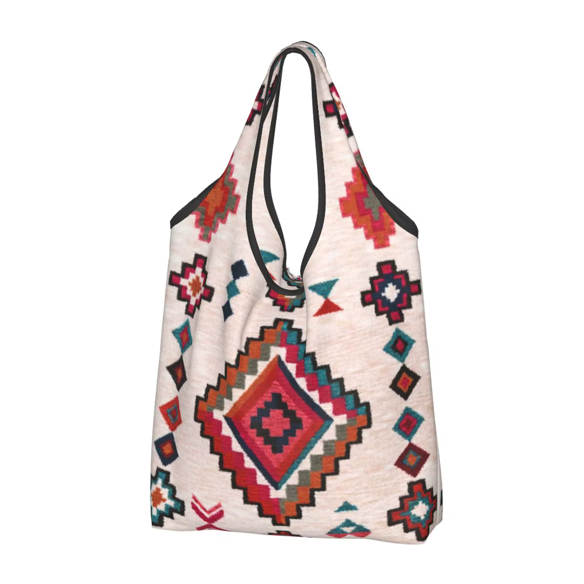 Sac à Main Personnalisé de Style Marocain Berbère Lea Boho, Fourre-Tout d'Épicerie, Antique, Bohème,