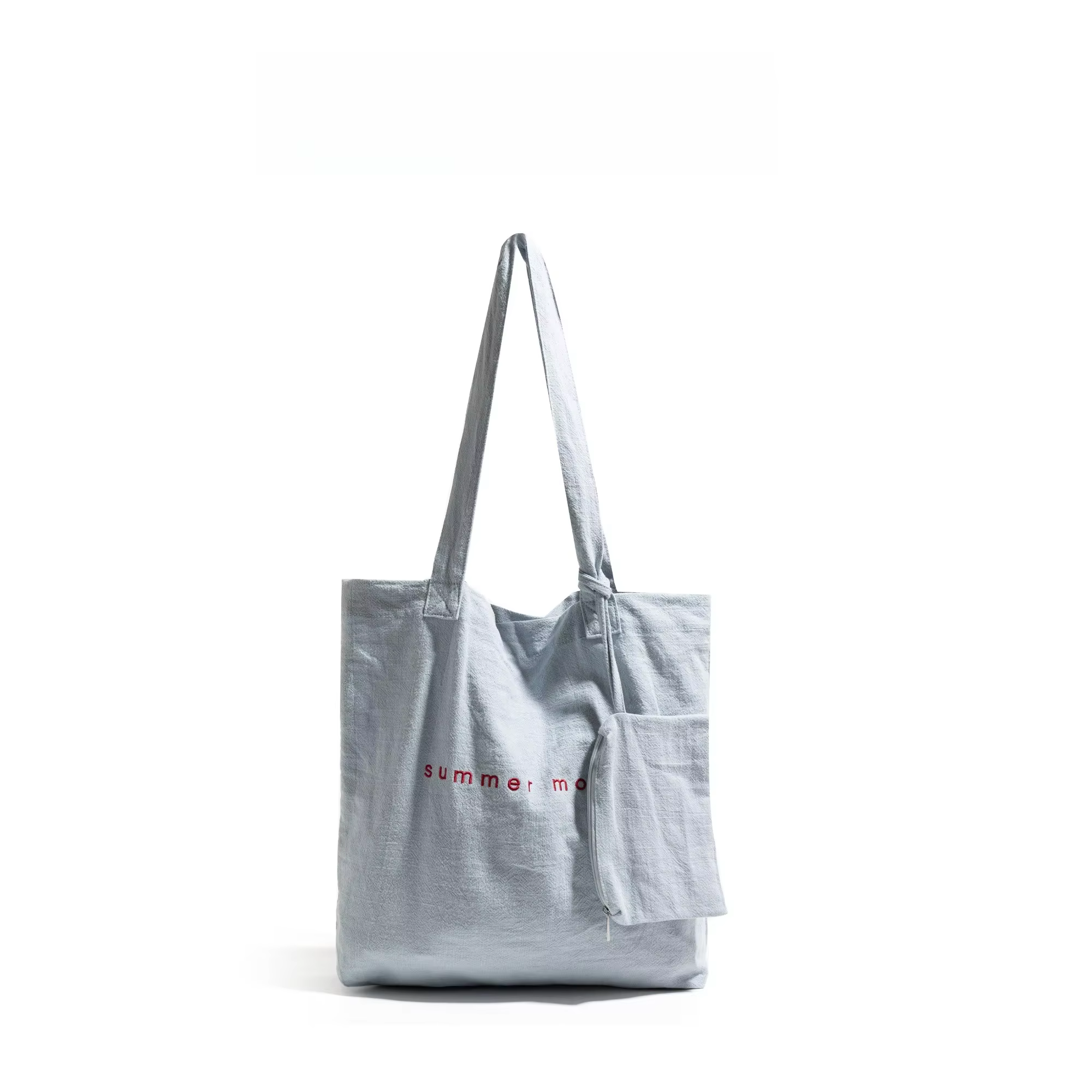 Sac fourre-tout en lin MABULA grande capacité pour femme, couleur unie, haute qualité, décontracté, 