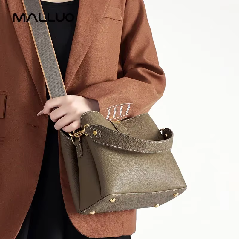 Sac à main en cuir véritable de vache naturelle pour femmes, sacs à bandoulière décontractés pour da