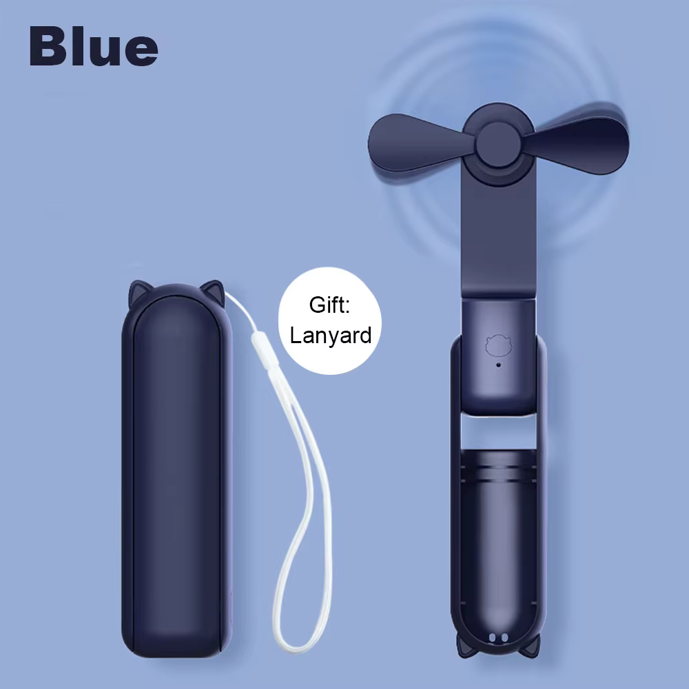 Mini ventilateur USB portatif, ventilateur personnel pliable pour le camping, la maison, les voyages
