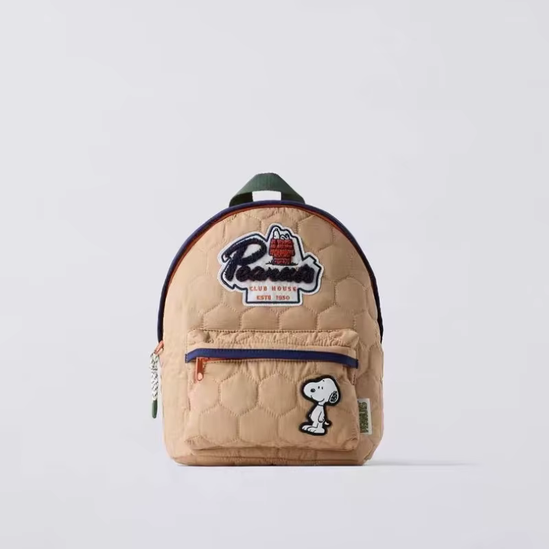 Sac à dos patchwork Snoopy Clubhouse flambant neuf, petit sac à bandoulière décontracté pour garçons