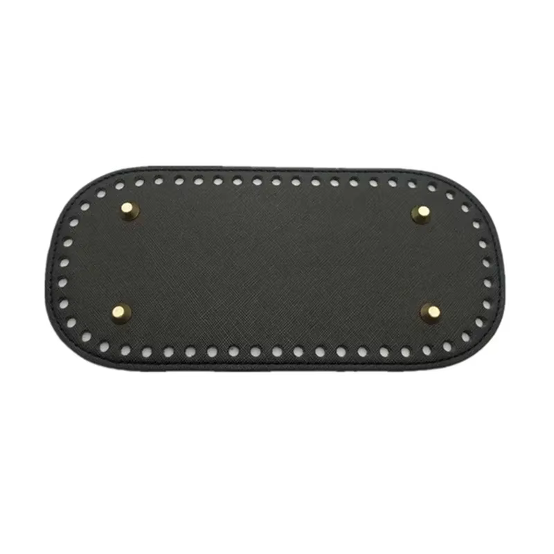 Base de sac en cuir PU 22x10cm pour sac tricoté, fond fait main avec trous, accessoires pour sac au 