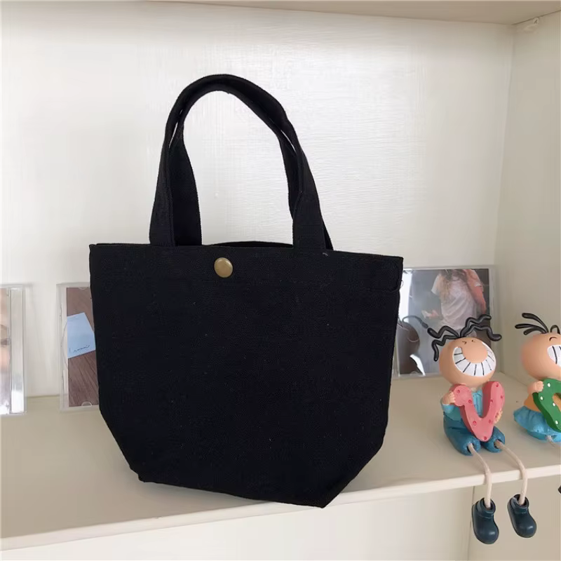 Sac en toile Simple pour femmes, sacs à bandoulière pliables, pochette de pique-nique, petit fourre-