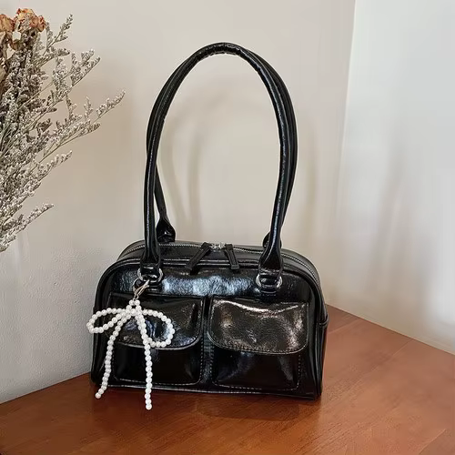Vintage femmes affaires sacs à bandoulière Simple dames trajet sac fourre-tout en cuir Pu femme sous