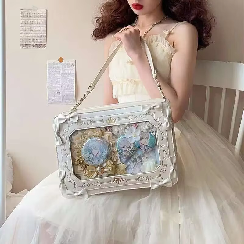 Sac à bandoulière transparent Lolita Ita pour femme, sac à main initié, uniforme JK, sous-culture Ka