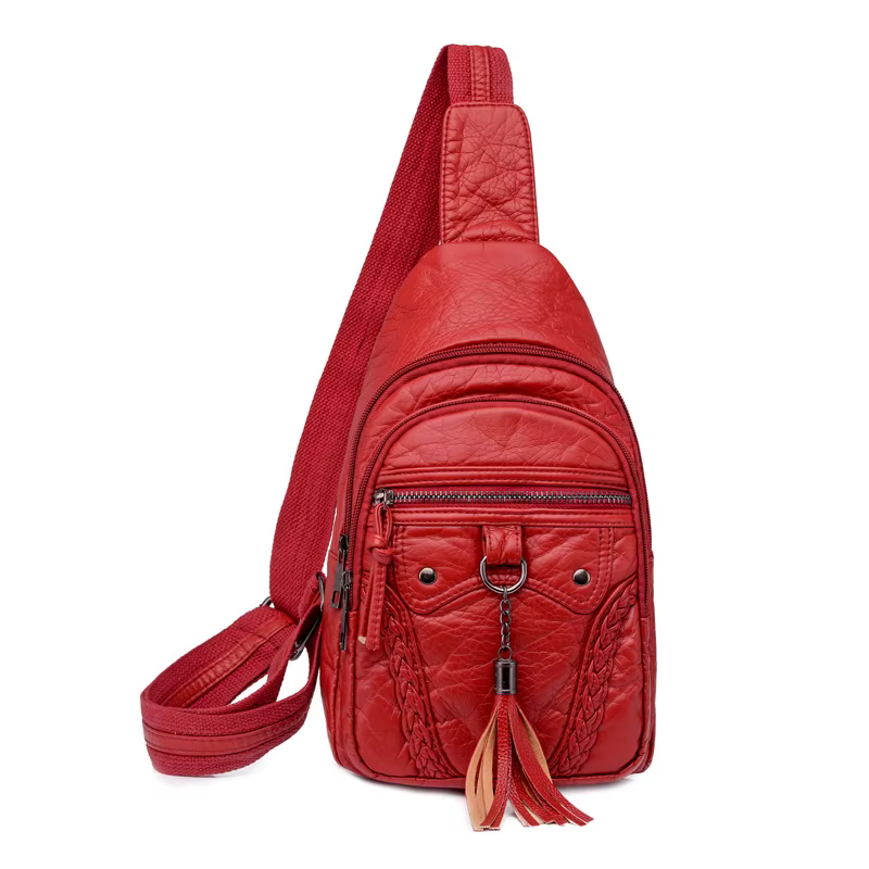 Sac à bandoulière en cuir Pu pour femmes, nouveaux sacs de poitrine, sacoches imperméables à épaule,