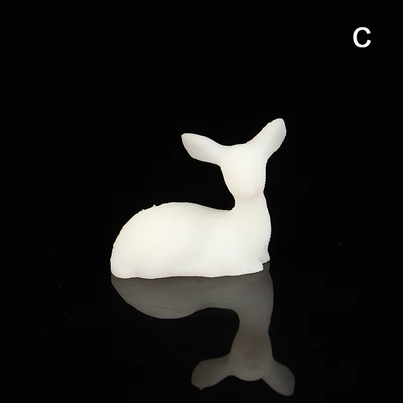 Mini cerf en résine cristal, forêt de noël, élan, décor de Table à Dessert blanc, décor de joyeux no
