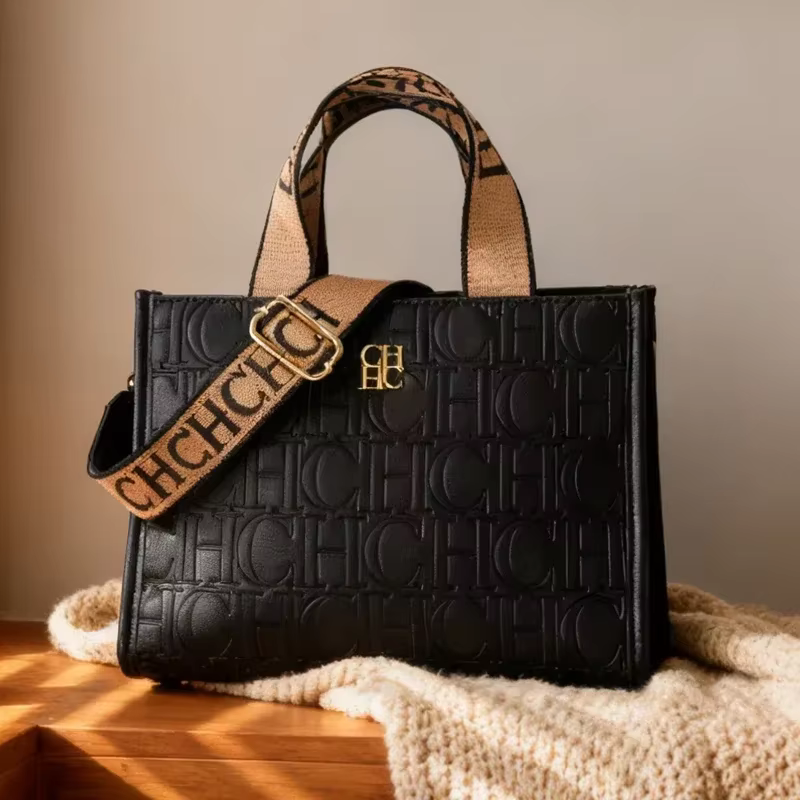 Sac à main pour femme CH Fashion, imprimé monogramme, logo métallique de haute qualité, décontracté,