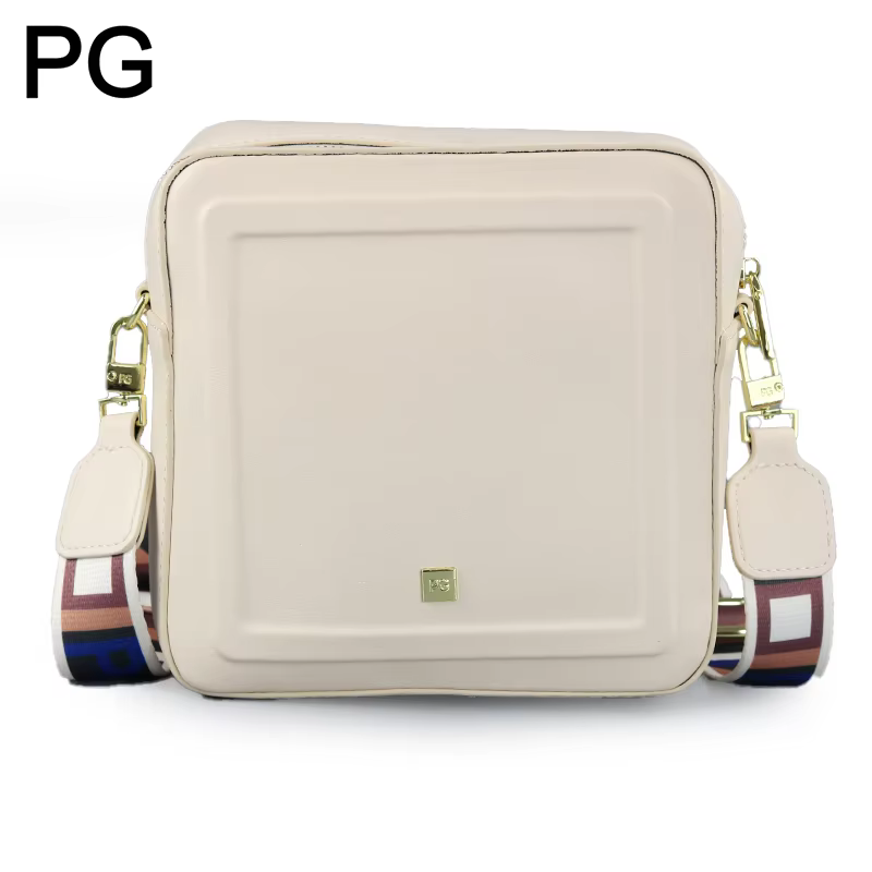 Sac à bandoulière pour femme PG, rétro, couleur contrastée, large bandoulière, haut de gamme, exquis