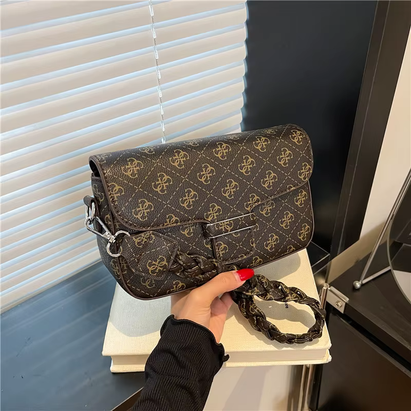 Sac à bandoulière vintage imprimé pour femme, petit sac carré à poignée supérieure, sac à main minim