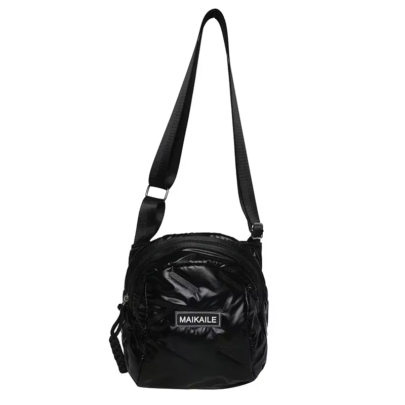 Sacs à bandoulière en PU solide avec fermeture éclair pour femmes, sacs à compartiment intérieur à l