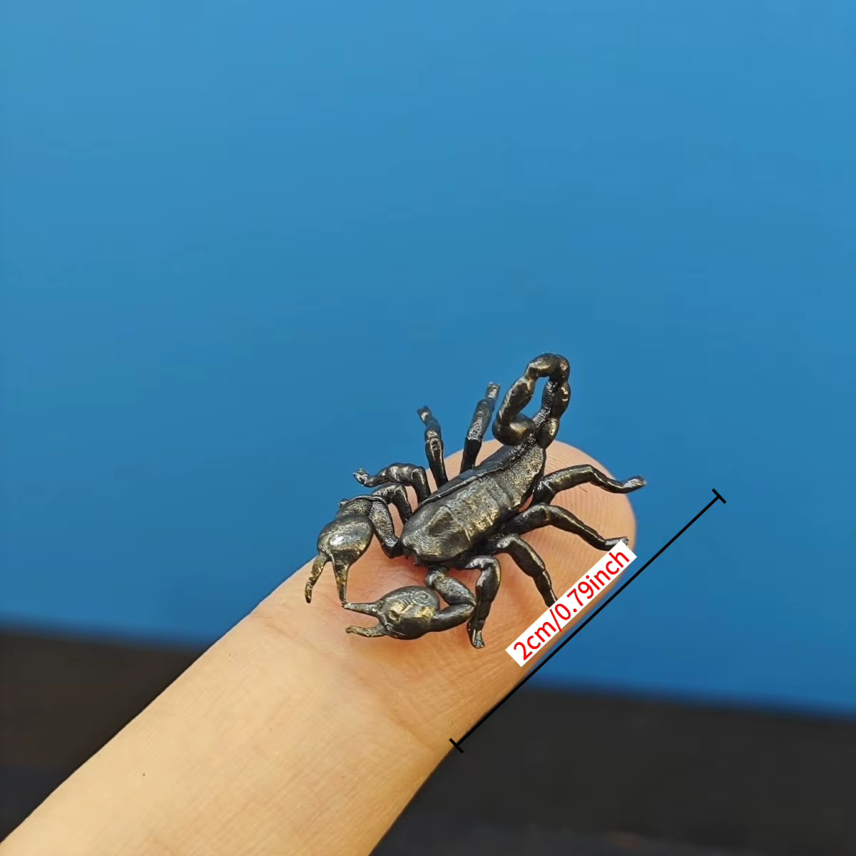 Figurine de Scorpion Vintage en Laiton, Modèle d'Insecte Réaliste Miniature, Ornement de Bureau, Art