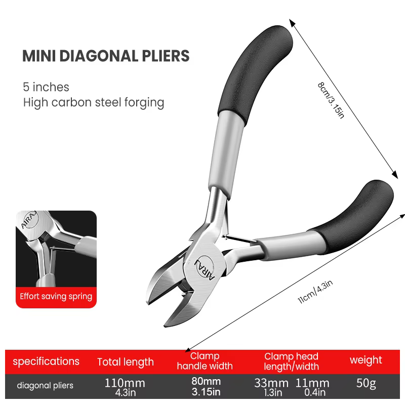 AIRAJ Mini pince coupante multi-fonction fil électrique coupe-câble outils pince en acier inoxydable