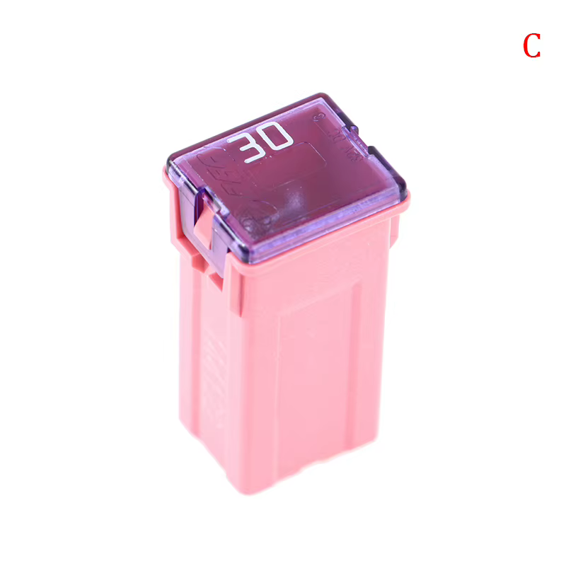 Mini fusible de voiture carré 32V, courant élevé 20A-60A avec boîte en plastique pour l'électronique