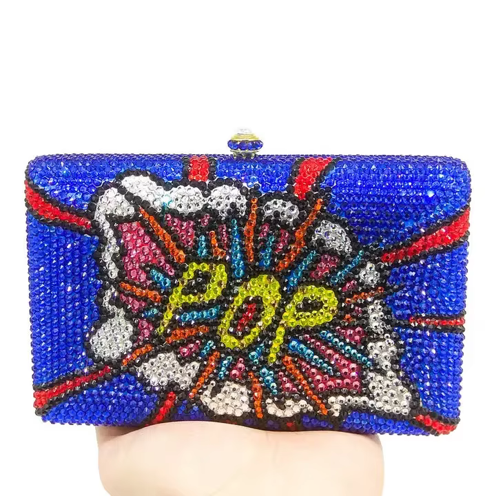 Boutique De FGG Listen2ME Cassette ruban pochette femmes cristal sacs De soirée fête De mariage diam