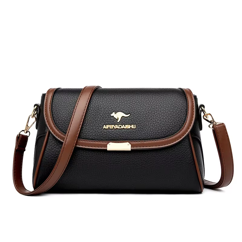 Sac à Bandoulière en Cuir Solide de Bonne Qualité pour Femme, Petit Sacoche de Styliste, Nouvelle Co