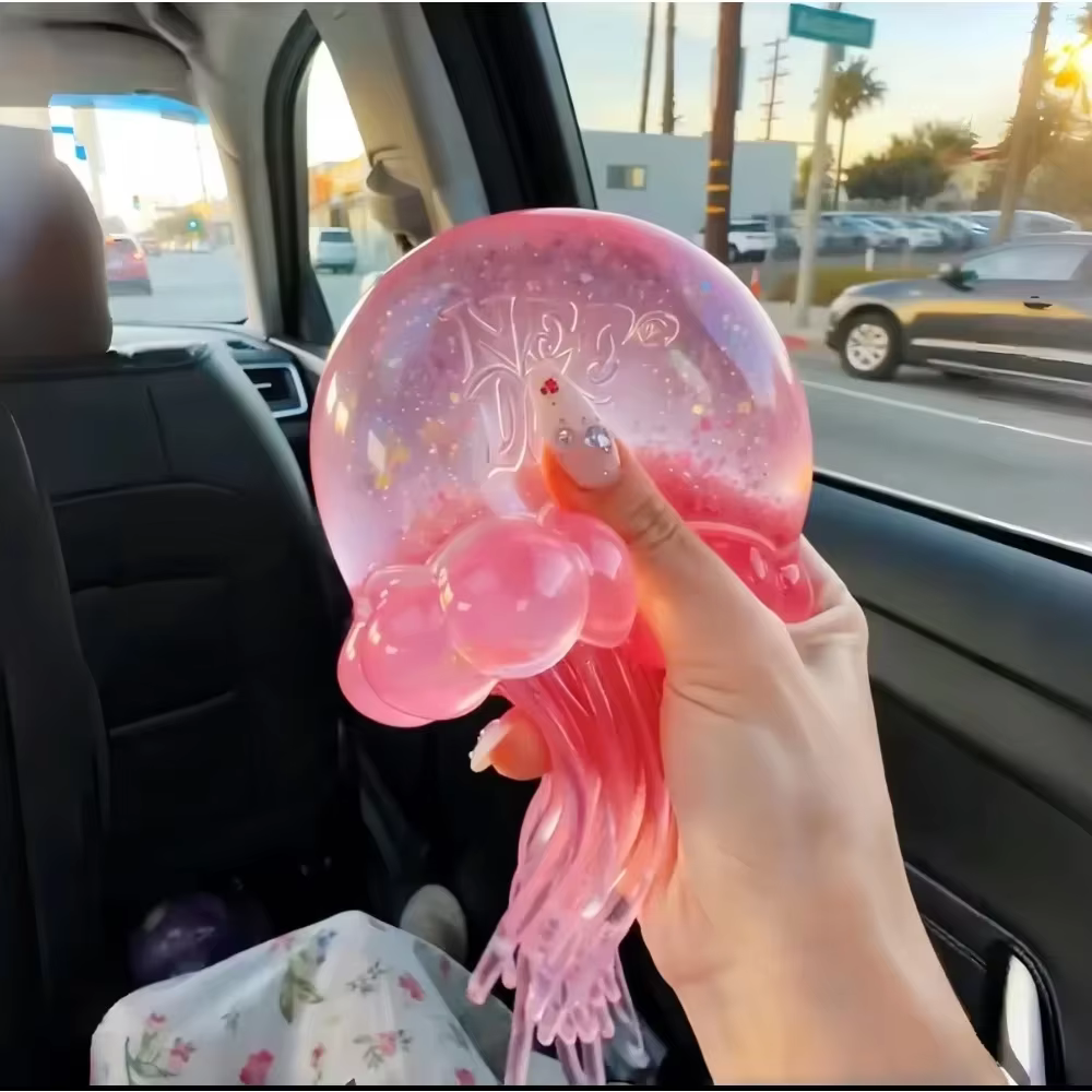 Squishies Nee Doh Méduse, Jouet Sensoriel Aquatique Doux pour le Soulagement du Stress, Boîte Mystèr