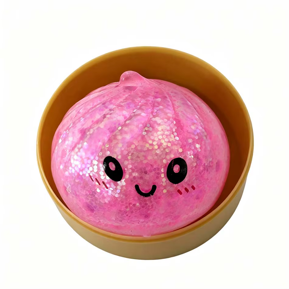 Mini Squishy Dumpling, Jouets sensoriels anti-stress réalistes en forme de boulette, Boulette de vap