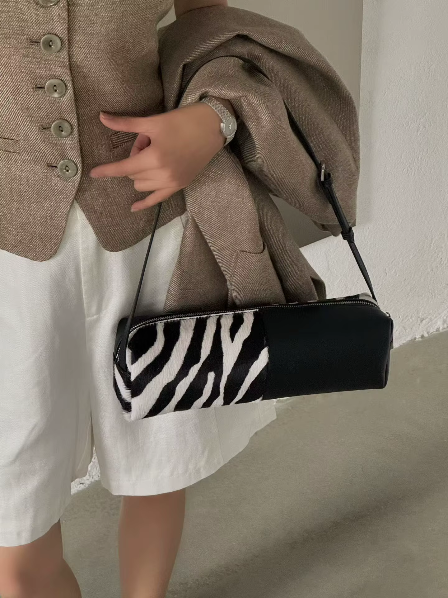 Sac à bandoulière et à main cylindrique pour femme FIRMRANCH 2026, nouvelle collection printemps, im