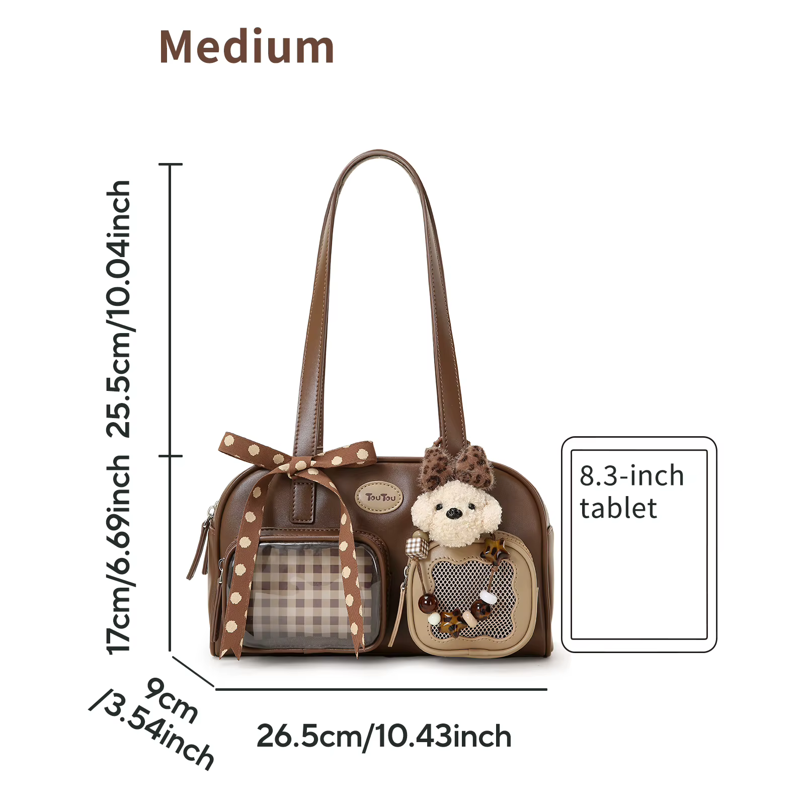 Sac à main de luxe en cuir Toutou multi-poches pour femme, sac à bandoulière, sac Ita, sac bowling d
