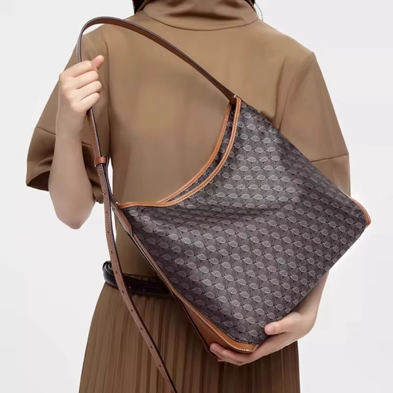 Sac Hobo tendance pour femmes, sac à bandoulière avec broderie géométrique, sac à main à vieille fle