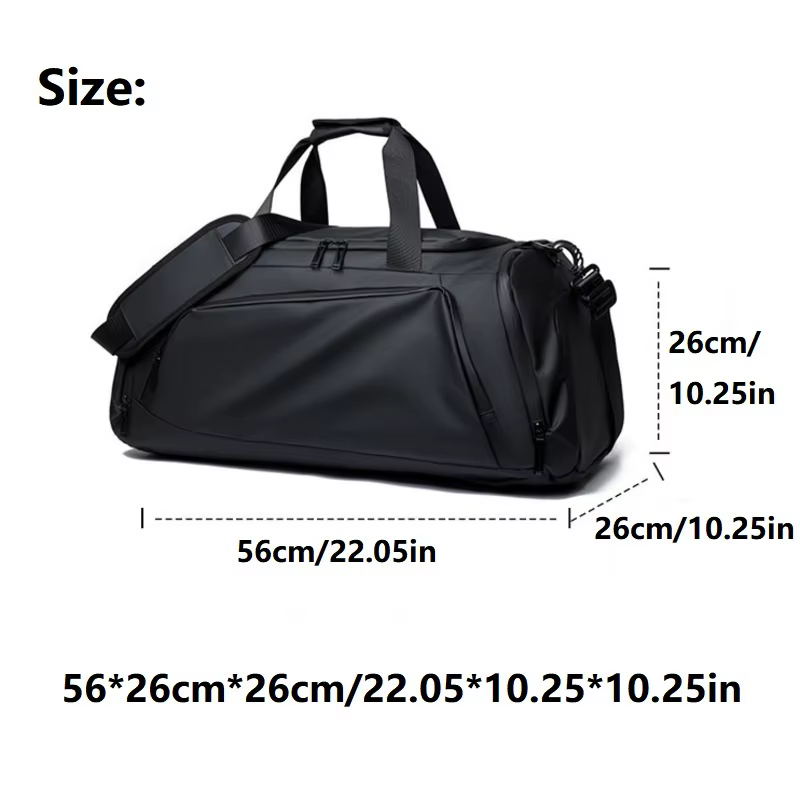 Sac de sport pour hommes, sac d'entraînement de grande capacité avec pochette pour chaussures, sac à