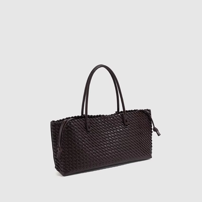 Sac tissé en cuir français, panier Simple à la mode, rétro avancé, fait à la main, nouveau sac à ban