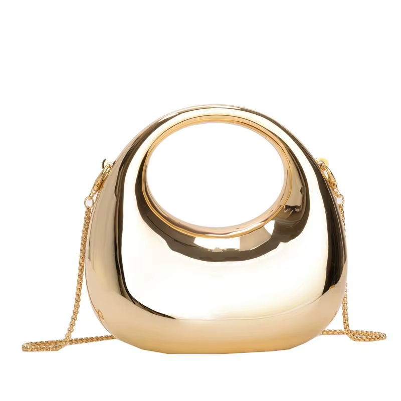 Mini sac de soirée doré, sacs à main et sacs à main de luxe de styliste, sacs à bandoulière forme dr