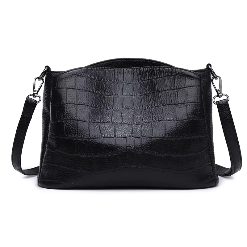 Sac fourre-tout en cuir véritable solide pour femme, sac messager initié, sac à main 3 couches, desi