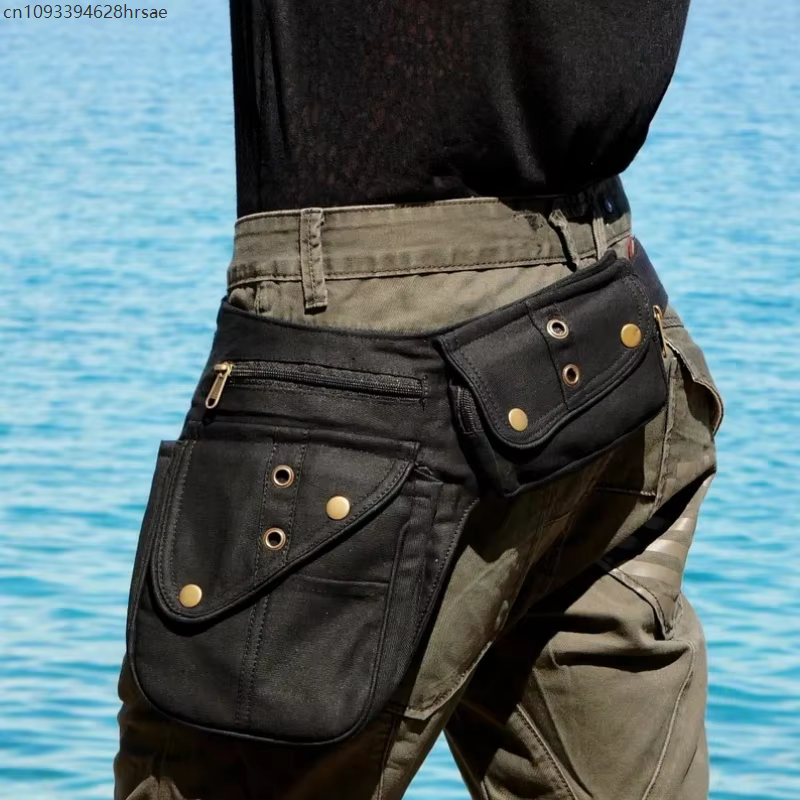 Sacs de taille et de jambe Steampunk Vintage pour femmes et hommes, sacs de style victorien, sacoche