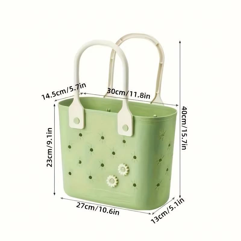 Sac de plage Sac fourre-tout de plage en caoutchouc imperméable Design imprimé floral Organisateur d
