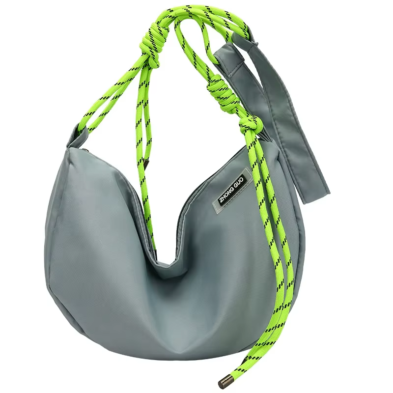 Sacs à bandoulière en tissu Nylon pour femmes, sac Hobos Vintage de couleur unie, sac diagonal décon