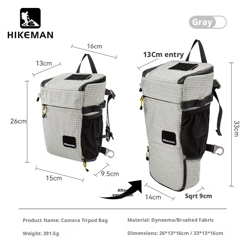 Sac de rangement pour appareil photo Hikeman, anti-collision, absorbant les chocs, sac triangulaire 
