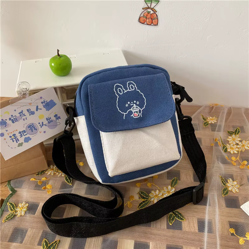 Sac de téléphone en toile pour femme, sac messager à la mode, sac à main décontracté, imprimé de des