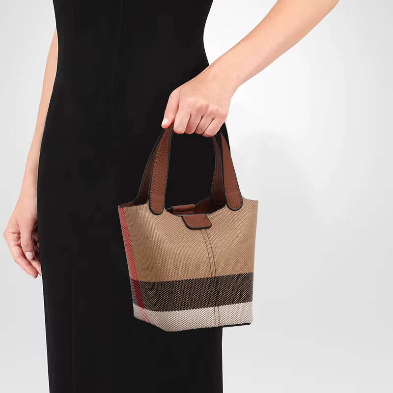 Sac à main à carreaux en toile de vache véritable, nouveau sac à bandoulière rétro à bandoulière dét