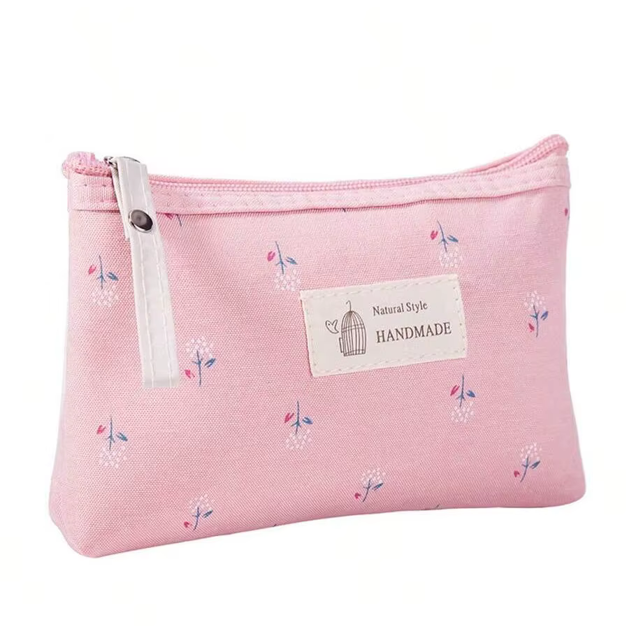 Petit sac à cosmétiques, sac à cosmétiques de voyage en toile, trousse de maquillage en toile, porte
