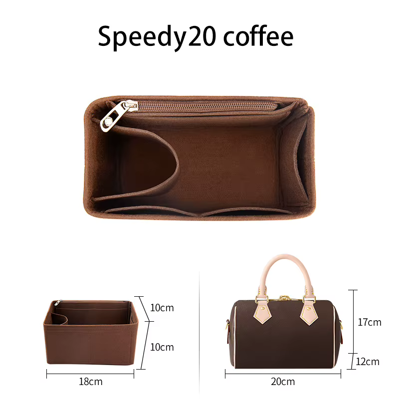 WUTA feutre insérer sac organisateur pour for LV Speedy 20 25 30 35 rabat sac à main sac intérieur m