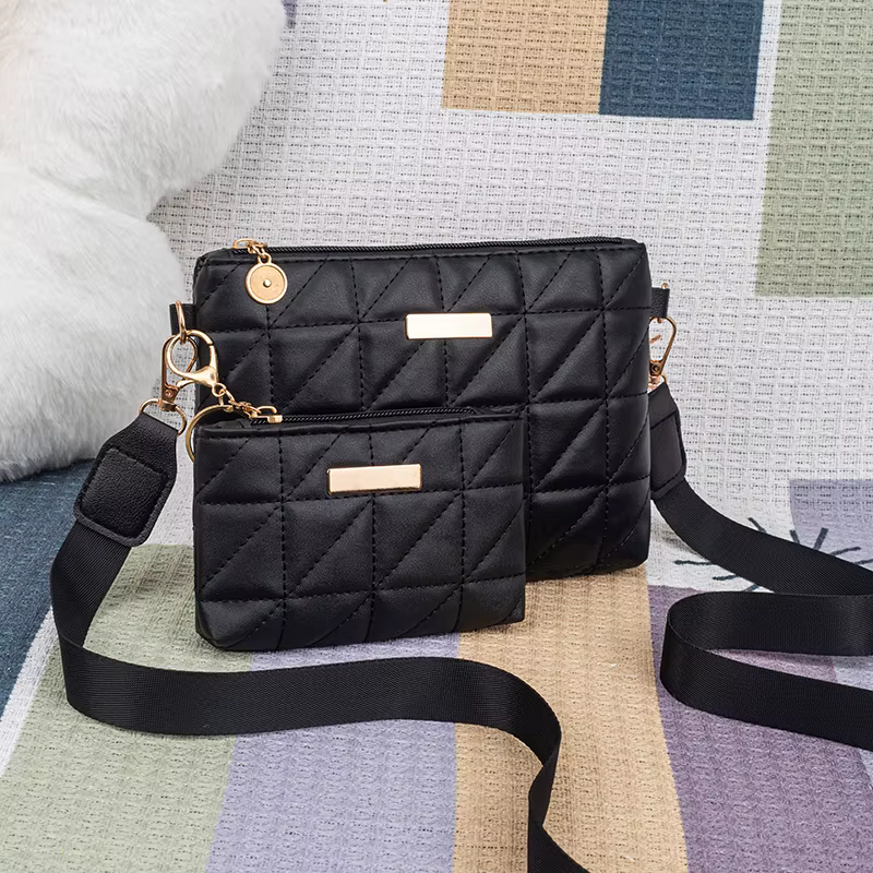 Sac à bandoulière pour femme de couleur unie avec un sentiment de design, un sac messager simple et