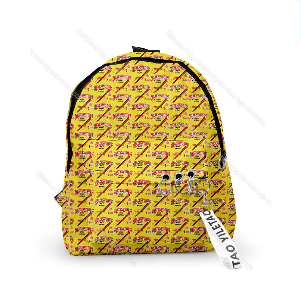 Sac à dos à bandoulière Backwood pour adolescents, sac à dos cigare, sac à dos 3D, voyage scolaire,
