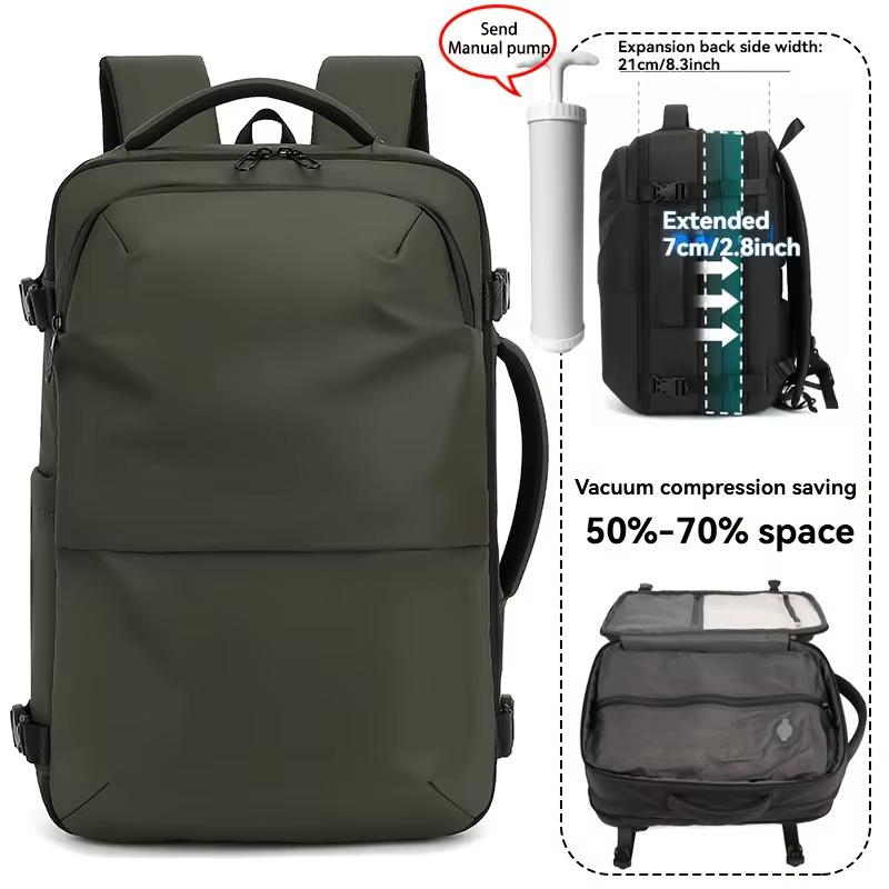 Sac à dos pour ordinateur portable étanche multifonctionnel de grande capacité sous vide pour hommes