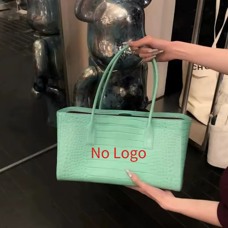 Sac à main de luxe en cuir PU imprimé crocodile, vert vintage, grande capacité, avec boucle magnétiq